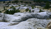 PICTURES/El Morro Natl Monument - Headland/t_Woman On White Path.JPG